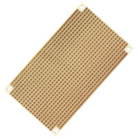 Laborkarte, 100 x 60 mm, RM 2.54 mm, einseitig, CEM1 Epoxid, Cu 35 µm, 1906SA051