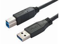 USB 3.0 cable A/B 3,0m 917.1203, 3 m, USB A, USB B, USB 3.2 Gen 1 (3.1 Gen 1), Black USB Kabel