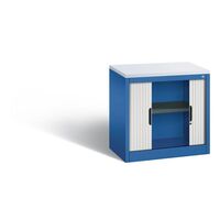 Roller shutter cupboard with horizontal shutter