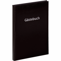 Gästebuch 19,5x25,5cm 240 Seiten schwarz deutsche Prägung