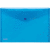 Dokumentenmappe A4 PP Druckknopf blau transparent