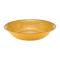 Casablanca Melamine Bowl in Orange Crackled Effect Stackable Tableware Dish 3.5L