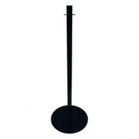 Bolero Flat Top Barrier Post in Black Steel - Increases Security for CB511 Ropes