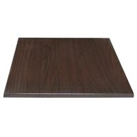 Bolero Square Table Top in Dark Brown Heat & Water Resistance Pre Drilled 700mm