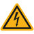 Warnschild, 50 mm, Warnung gefährliche elektrische Spannung, W012, ASR A1.3, DIN EN ISO 7010, Polyethylen, 1.000 Warnaufkleber