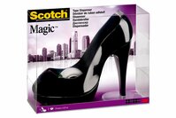 Scotch® Schwarzer Schuh-Tischabroller + Scotch® Magic™ Klebeband, 1 Rolle, 19 mm x 8,89 m