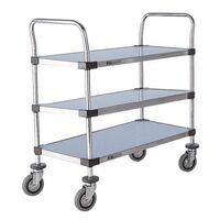 Metro high grade solid stainless steel shelf trolleys