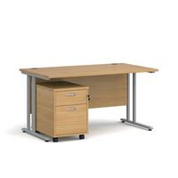 Express rectangular desk and pedestal drawer bundle
