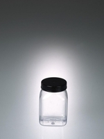 Vierkant-Weithalsdosen PVC transparent | Nennvolumen: 200 ml