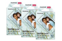 Instax Mini Instant Photo Film - Blue Marble, Pack of 30