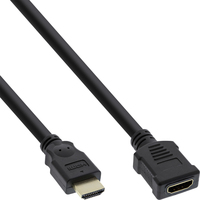 HDMI Verl. - HDMI-High Speed - ST / BU - schwarz - vergoldete Kontakte - 2m