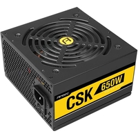 Bronze Power Supply, CSK 650W 80+ Bronze Certified PSU, Continuous Power with 12