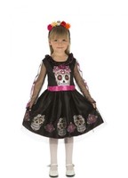 Disfraz de Calaverita Negra para niña 10-12A