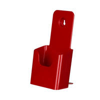 Leaflet Holder / Wall Mounted Leaflet Holder / Tabletop Leaflet Stand / Leaflet Holder "Colour" | red ⅓ A4 (DL) 40 mm