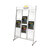 Leaflet Dispenser / Multi-Section Leaflet Stand / Floorstanding Display "Saturn", 1-sided, 8x A4
