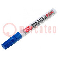 Pen: oliemarker; blauw; MARKER PEN; Tip: rond; 3mm