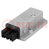Connector: rectangular; ST; socket; female; PIN: 3; tinned; IP54; 16A