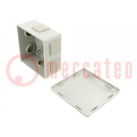 Enclosure: junction box; X: 80mm; Y: 80mm; Z: 40mm; ABS,polystyrene