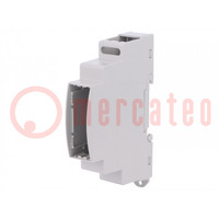 Enclosure: for DIN rail mounting; Y: 90mm; X: 18mm; Z: 62mm; grey