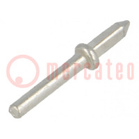 Tip: solder pin; THT; silver plated; brass; Ø: 1mm