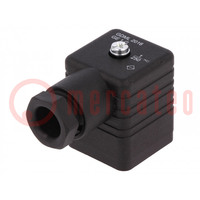 Connector: valve connector; plug; form A; 18mm; female; PIN: 3; M16