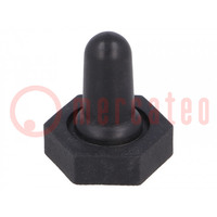 Cap; 1821,1823,1824,1828,1829; for toggle switches; black