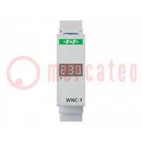 Voltmeter; digitaal,montage; 80÷500V; op DIN-rail; LED; 3 cijfers