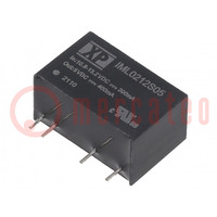 Converter: DC/DC; 2W; Uin: 10.8÷13.2V; Uout: 5VDC; Iout: 400mA; SIP7