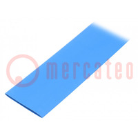 Heat shrink sleeve; glueless; 2: 1; 32mm; L: 1m; blue; polyolefine