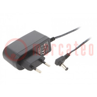 Power supply: switching; mains,plug; 6VDC; 1A; 6W; Plug: EU; 79%