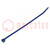 Kabelbinder; met metaal; L: 150mm; W: 3,5mm; polyamide; 135N; blauw