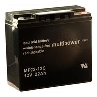 MULTIPOWER Zyklentyp MPC22-12I 12V 22Ah AGM Traktionsbatterie