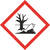 GHS-Gefahrensymbol 09 Umwelt, 2,5 x 2,5 cm,15 Stk/Bogen, selbstklebende PVC-Foli