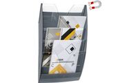 CEP Wand-Prospekthalter, magnetisch, DIN A4, 5 Fächer, grau (52535503)