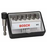 Bosch Schrauberbit-Set Robust Line M Extra-Hart, 12 + 1-tlg., 25 mm, PH, PZ, Torx