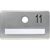 Produktbild zu SOLIDO névtábla kitekintő nélkül, ø 14 mm furattal, ezüst eloxált, gravír: 11