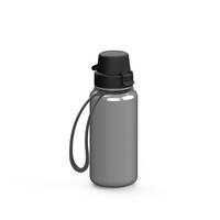 Artikelbild Trinkflasche "School", 400 ml, inkl. Strap, silber/schwarz
