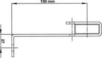 Wandanker 150 mm V4A für GFK-Leiter