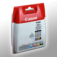 4 Canon Tinten 0386C008 CLI-571 BK C M Y 4-farbig