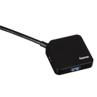 Hama 00012190 interface hub 5000 Mbit/s Zwart