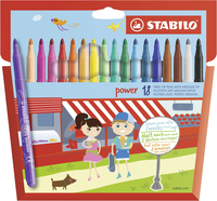 STABILO power stylo-feutre Moyen Multicolore 18 pièce(s)