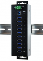 EXSYS EX-1110HMVS-WT Schnittstellen-Hub USB 3.2 Gen 1 (3.1 Gen 1) Type-B 5000 Mbit/s Schwarz