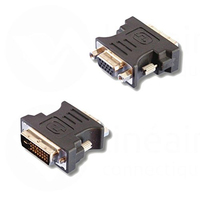 Lineaire AD270 cambiador de género para cable DVI VGA (D-Sub) Negro