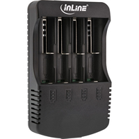 InLine Charger for Lithium and NiCd+NiMH batteries, with Powerbank function