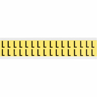 Brady 3420-L self-adhesive label Rectangle Removable Black, Yellow 32 pc(s)