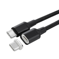 Microconnect USB3.1CC1-MAGNET USB-kabel 1 m USB 3.2 Gen 1 (3.1 Gen 1) USB C Zwart