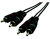 Schwaiger 10m 2 x RCA m/m audio kabel Zwart