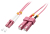 Lindy 46360 száloptikás kábel 1 M LC SC OM4 Rózsaszín