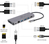 Gembird A-CM-COMBO5-05 hálózati csatlakozó USB 3.2 Gen 1 (3.1 Gen 1) Type-C 5000 Mbit/s Szürke