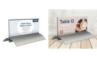 EUROPEL Porte-nom de table, 61 x 150 mm, socle aluminium (71700452)